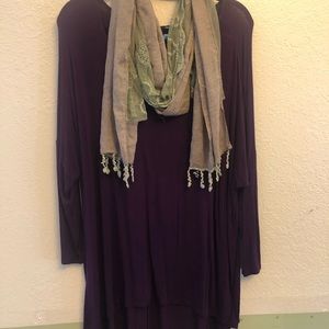 ❤️ 3/$10 Women’s 3XL Purple Tunic 3/4 Sleeve